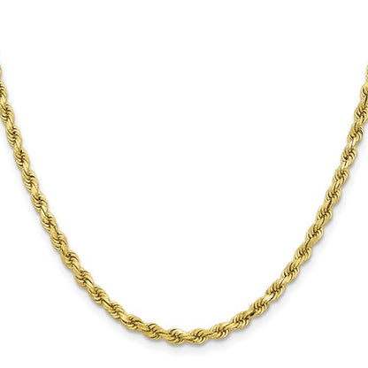 10k yellow gold 3.75mm diamond cut rope bracelet anklet choker necklace pendant chain