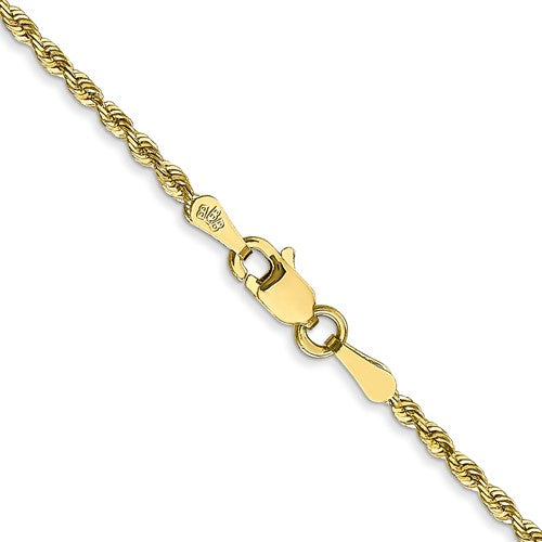 10k yellow gold 1.85mm diamond cut quadruple rope bracelet anklet choker necklace pendant chain