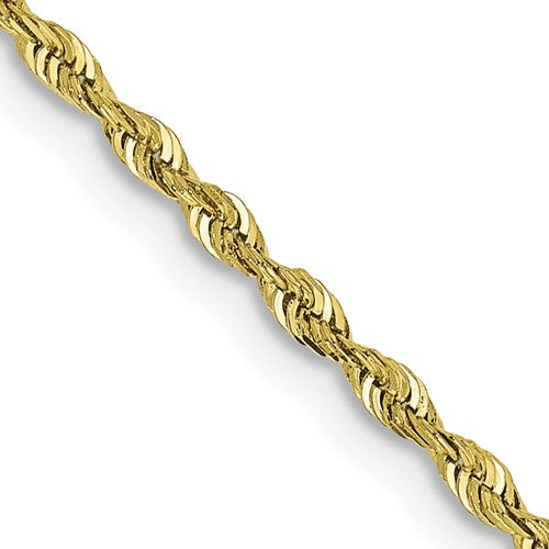 10k yellow gold 1.85mm diamond cut quadruple rope bracelet anklet choker necklace pendant chain