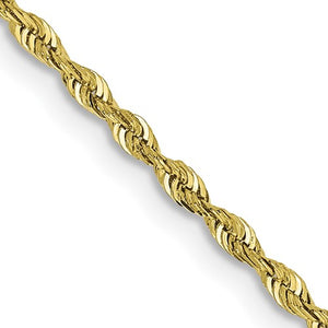 10k Yellow Gold 1.85mm Diamond Cut Quadruple Rope Bracelet Anklet Choker Necklace Pendant Chain