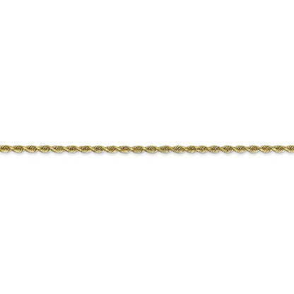 10k yellow gold 2mm diamond cut quadruple rope bracelet anklet choker necklace pendant chain