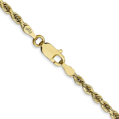 10k yellow gold 2.75mm diamond cut quadruple rope bracelet anklet choker necklace pendant chain