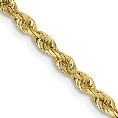 10k yellow gold 2.75mm diamond cut quadruple rope bracelet anklet choker necklace pendant chain