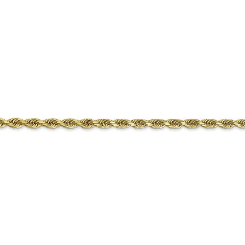 10k yellow gold 3mm diamond cut quadruple rope bracelet anklet choker necklace pendant chain