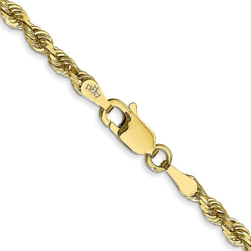 10k Yellow Gold 3mm Diamond Cut Quadruple Rope Bracelet Anklet Choker Necklace Pendant Chain