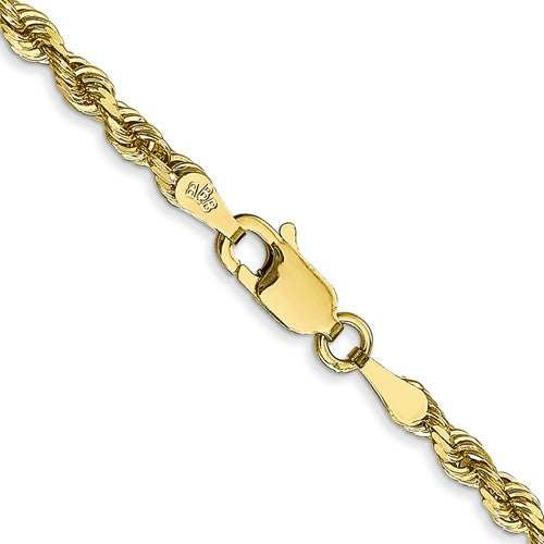 10k yellow gold 3mm diamond cut quadruple rope bracelet anklet choker necklace pendant chain