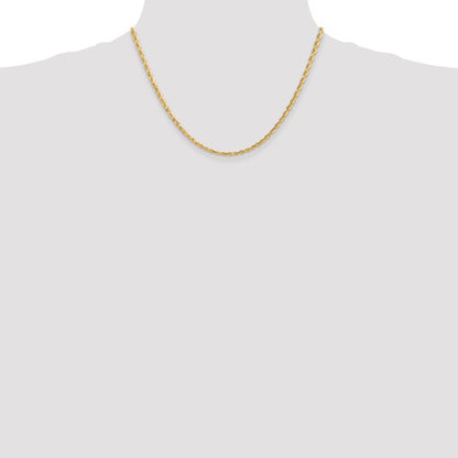 10k yellow gold 3mm diamond cut quadruple rope bracelet anklet choker necklace pendant chain