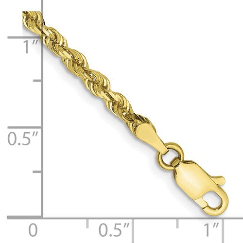 10k yellow gold 3mm diamond cut quadruple rope bracelet anklet choker necklace pendant chain