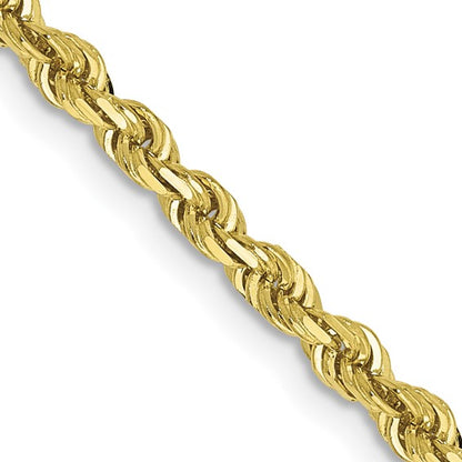 10k yellow gold 3mm diamond cut quadruple rope bracelet anklet choker necklace pendant chain