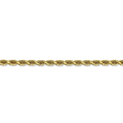 10k yellow gold 3.35mm diamond cut quadruple rope bracelet anklet choker necklace pendant chain