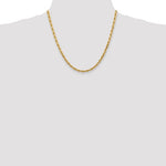 Załaduj obraz do przeglądarki galerii, 10k Yellow Gold 4.5mm Diamond Cut Quadruple Rope Bracelet Anklet Choker Necklace Pendant Chain
