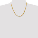 Carica l&#39;immagine nel visualizzatore di Gallery, 10k Yellow Gold 5mm Diamond Cut Quadruple Rope Bracelet Anklet Choker Necklace Pendant Chain
