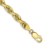 画像をギャラリービューアに読み込む, 10k Yellow Gold 5mm Diamond Cut Quadruple Rope Bracelet Anklet Choker Necklace Pendant Chain

