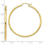 Ladda upp bild till gallerivisning, 10k Yellow Gold Classic Round Hoop Click Top Earrings 45mm x 2mm
