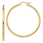 Kép betöltése a galériamegjelenítőbe: 10k Yellow Gold Classic Round Hoop Click Top Earrings 45mm x 2mm
