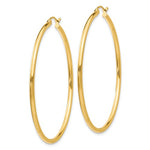Załaduj obraz do przeglądarki galerii, 10k Yellow Gold Classic Round Hoop Click Top Earrings 51mm x 2mm
