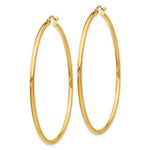 Загрузить изображение в средство просмотра галереи, 10k Yellow Gold Classic Round Hoop Click Top Earrings 56mm x 2mm
