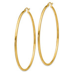 Załaduj obraz do przeglądarki galerii, 10k Yellow Gold Classic Round Hoop Click Top Earrings 60mm x 2mm
