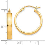 Charger l&#39;image dans la galerie, 10k Yellow Gold Classic Square Tube Round Hoop Earrings 23mm x 4mm
