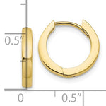 Load image into Gallery viewer, 10k Yellow Gold Classic Huggie Hinged Hoop Earrings 14mm x 14mm x 2mm
