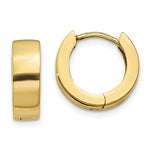 Load image into Gallery viewer, 10k Yellow Gold Classic Huggie Hinged Hoop Earrings 13mm x 13mm x 4.5mm
