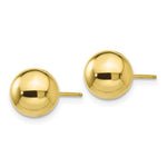Load image into Gallery viewer, 10k Yellow Gold 8mm Ball Polished Stud Post Push Back Earrings
