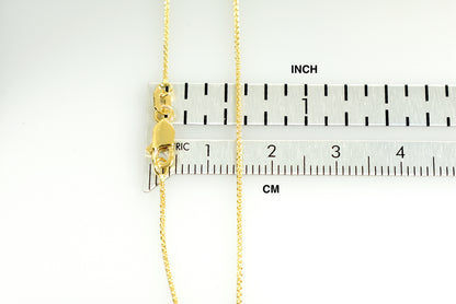10k yellow gold 0.80mm polished spiga bracelet anklet choker necklace pendant chain