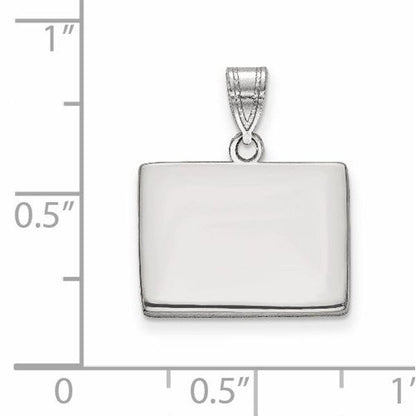 14k gold or sterling silver wyoming wy state map pendant charm personalized monogram