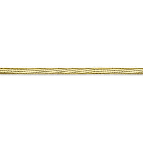 10k yellow gold 3mm silky herringbone bracelet anklet choker necklace pendant chain