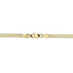 Indlæs billede til gallerivisning 10k Yellow Gold 3mm Silky Herringbone Bracelet Anklet Choker Necklace Pendant Chain
