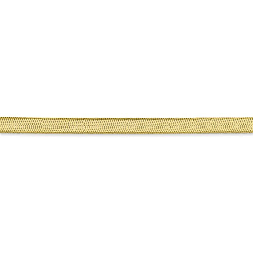 10k yellow gold 4mm silky herringbone bracelet anklet choker necklace pendant chain