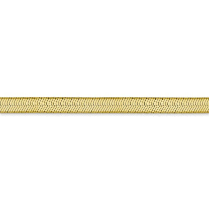 10k yellow gold 5mm silky herringbone bracelet anklet choker necklace pendant chain