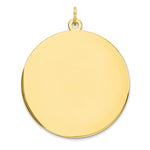 Load image into Gallery viewer, 10k Yellow Gold 31mm Round Circle Disc Pendant Charm Personalized Monogram Engraved
