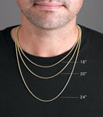 Φόρτωση εικόνας στο εργαλείο προβολής Συλλογής, 14K Yellow Gold 1.9mm Keyhole Cable Bracelet Anklet Choker Necklace Pendant Chain
