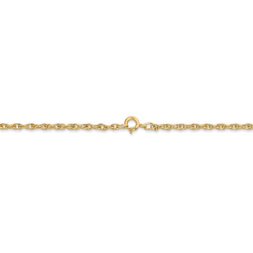 14k Yellow Gold 1.55mm Cable Rope Bracelet Anklet Necklace Choker Pendant Chain