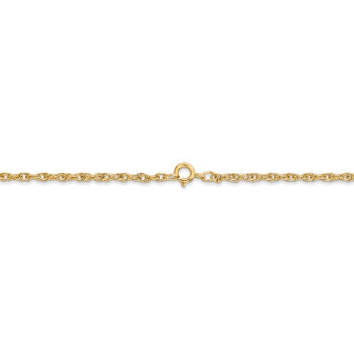 14k yellow gold 1.55mm cable rope bracelet anklet necklace choker pendant chain