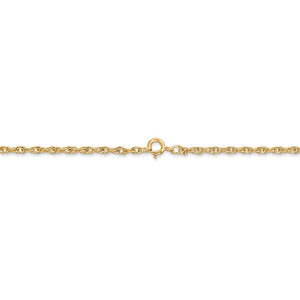 14k Yellow Gold 1.55mm Cable Rope Bracelet Anklet Necklace Choker Pendant Chain