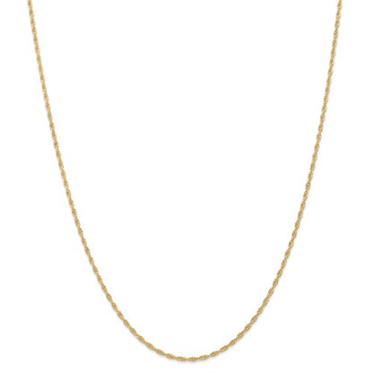 14k yellow gold 1.55mm cable rope bracelet anklet necklace choker pendant chain