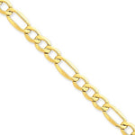 Afbeelding in Gallery-weergave laden, 14K Yellow Gold 7.3mm Lightweight Bracelet Anklet Choker Necklace Pendant Chain
