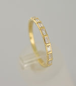 Lataa kuva Galleria-katseluun, Platinum 14k Yellow White Rose Gold 1/4 CTW Diamond Baguette Wedding Anniversary Band Ring
