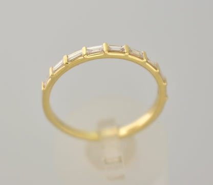 platinum 14k yellow white rose gold 1/4 ctw diamond baguette wedding anniversary band ring