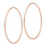 Charger l&#39;image dans la galerie, 14k Rose Gold Classic Endless Round Hoop Earrings 55mm x 1.5mm
