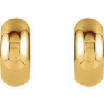 Load image into Gallery viewer, 14k Yellow Gold Polished Huggie Hinged Hoop Earrings 12.7mm x 5.5mm
