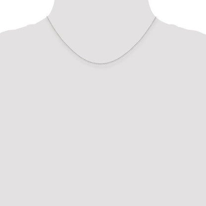 14k white gold 0.42mm thin curb bracelet anklet necklace choker pendant chain