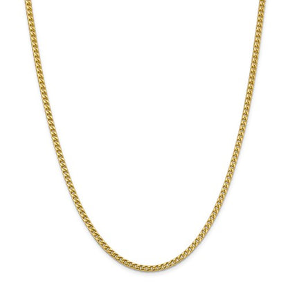 14k yellow gold 3mm franco bracelet anklet choker necklace pendant chain