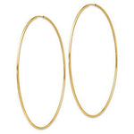 Load image into Gallery viewer, 14k Yellow Gold  Extra Large Endless Round Hoop Earrings 70mm x 1.20mm
