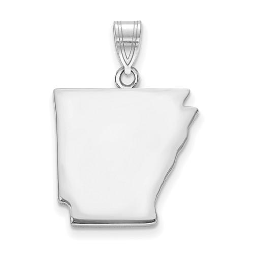 14k gold or sterling silver arkansas ar state pendant charm personalized monogram