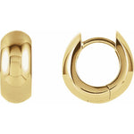 Load image into Gallery viewer, 14k Yellow Gold Polished Huggie Hinged Hoop Earrings 12.7mm x 5.5mm
