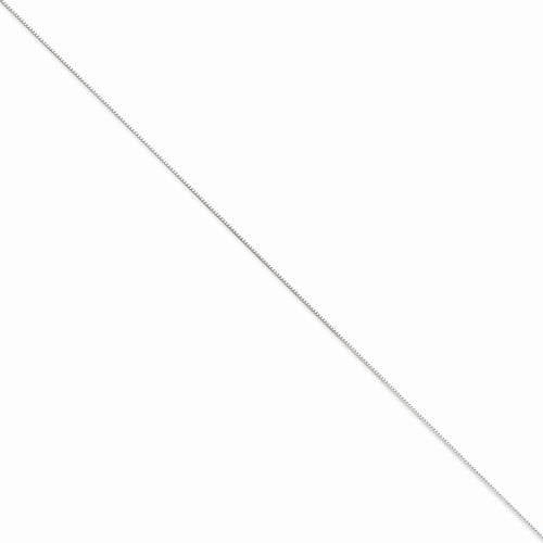 14k white gold 0.7mm box bracelet anklet necklace choker pendant chain