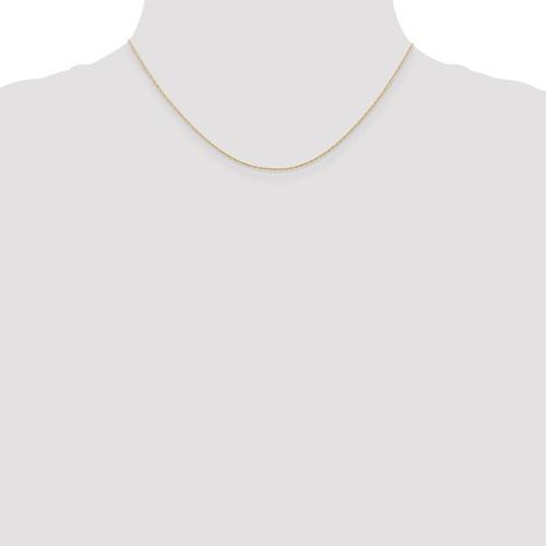 14k rose gold 0.50mm thin cable rope choker necklace pendant chain